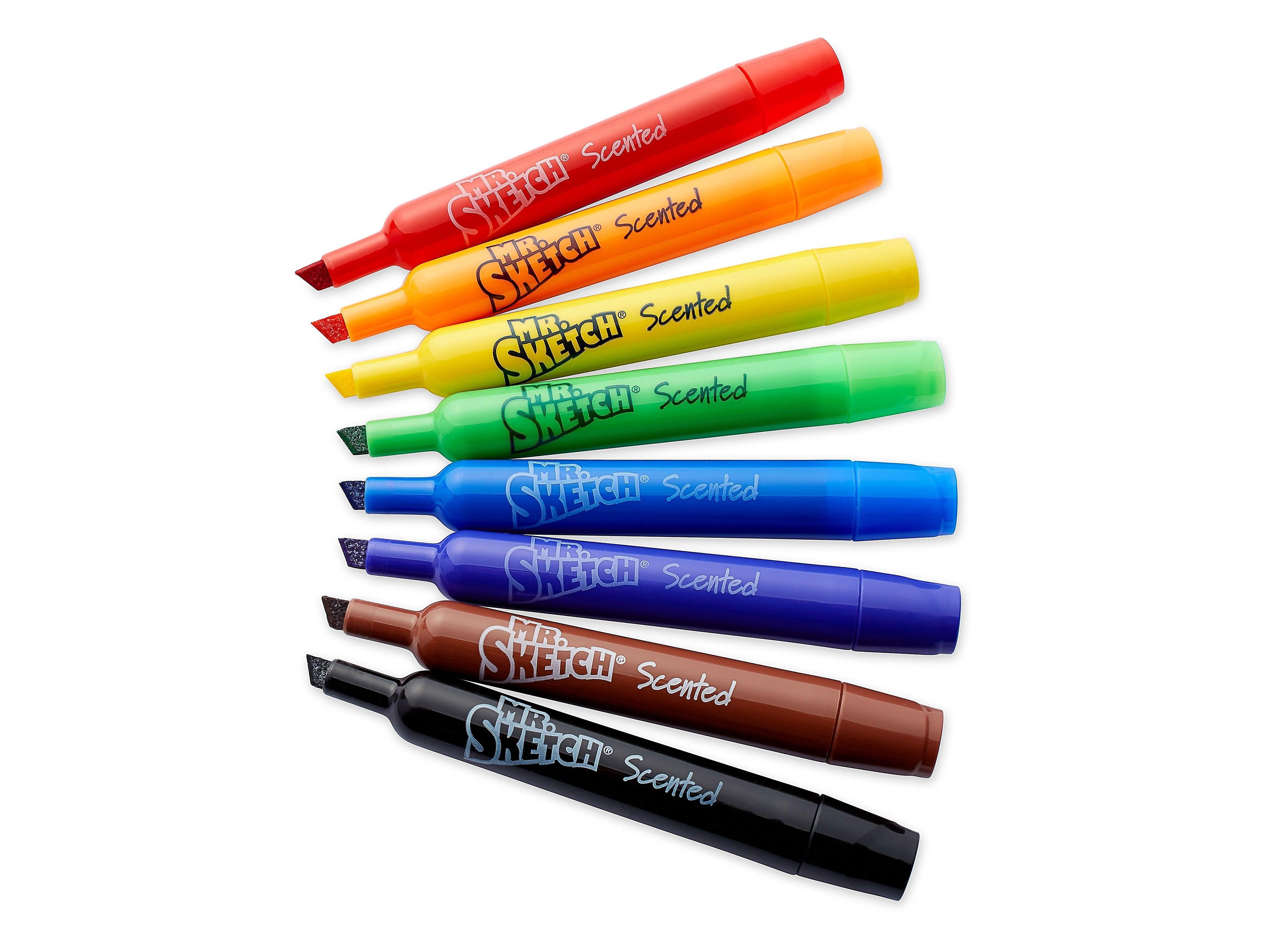 Mr. Sketch Scented Water Based Markers, Chisel, Assorted Colors, 8/Box (1905070)