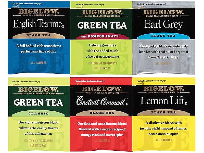 Bigelow Assorted Tea Bags, 168/Carton (15577)