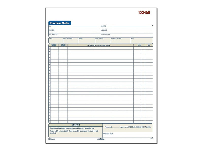 TOPS 2-Part Carbonless Purchase Requisitions, 10.69"L x 8.38"W, 50 Sets/Book (46146)
