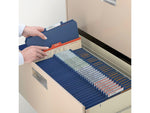 Smead 50% Recycled Classification Folders, 2" Expansion, Letter Size, 2 Dividers, Dark Blue, 10/Box