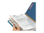 Smead 50% Recycled Classification Folders, 2" Expansion, Letter Size, 2 Dividers, Dark Blue, 10/Box