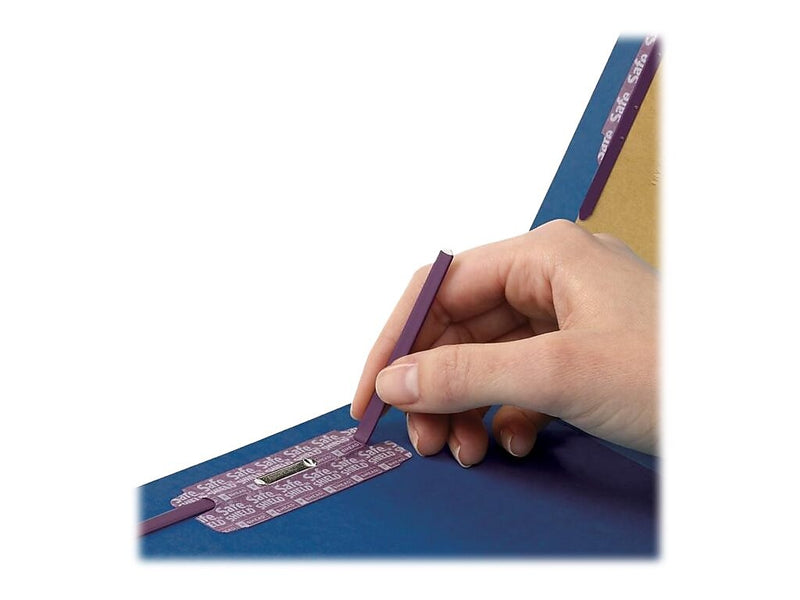 Smead 50% Recycled Classification Folders, 2" Expansion, Letter Size, 2 Dividers, Dark Blue, 10/Box