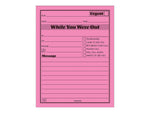 Adams While You Were Out Memo Pads, 4.25" x 5.5", Assorted Colors, 50 Sheets/Pad, 6 Pads/Pack (9711NEON)