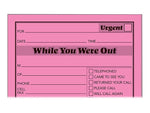 Adams While You Were Out Memo Pads, 4.25" x 5.5", Assorted Colors, 50 Sheets/Pad, 6 Pads/Pack (9711NEON)