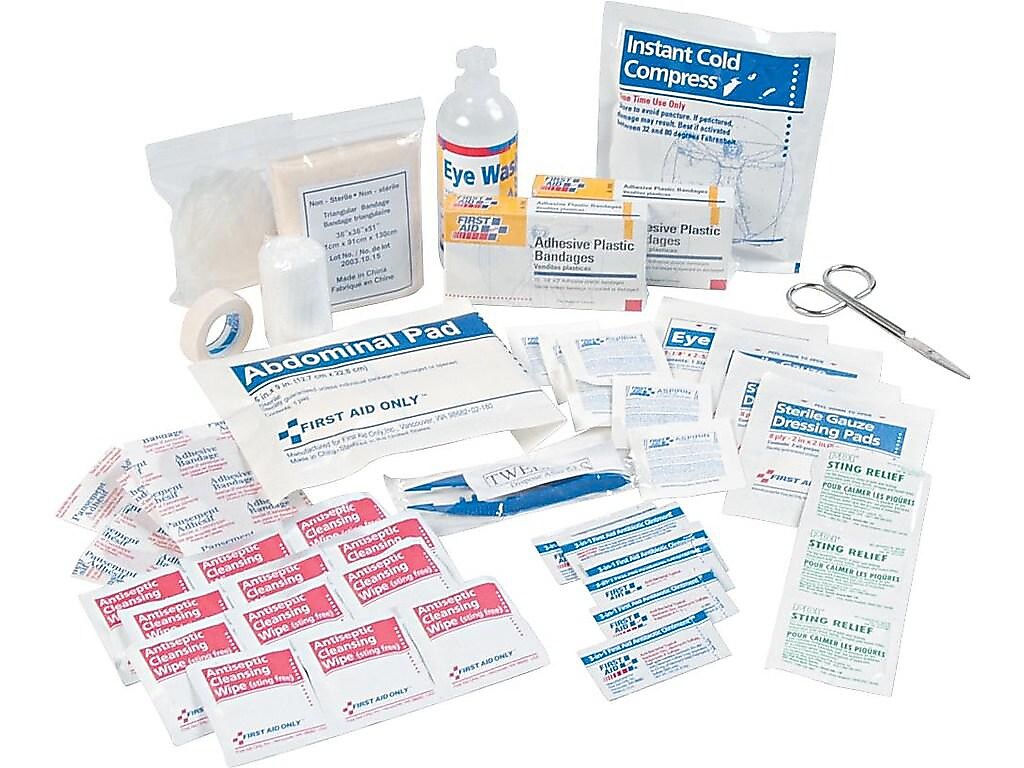 First Aid Only Office First Aid Kit Refill with Medication, ANSI Class A, 25 People, 106 Pieces (223-REFILL)