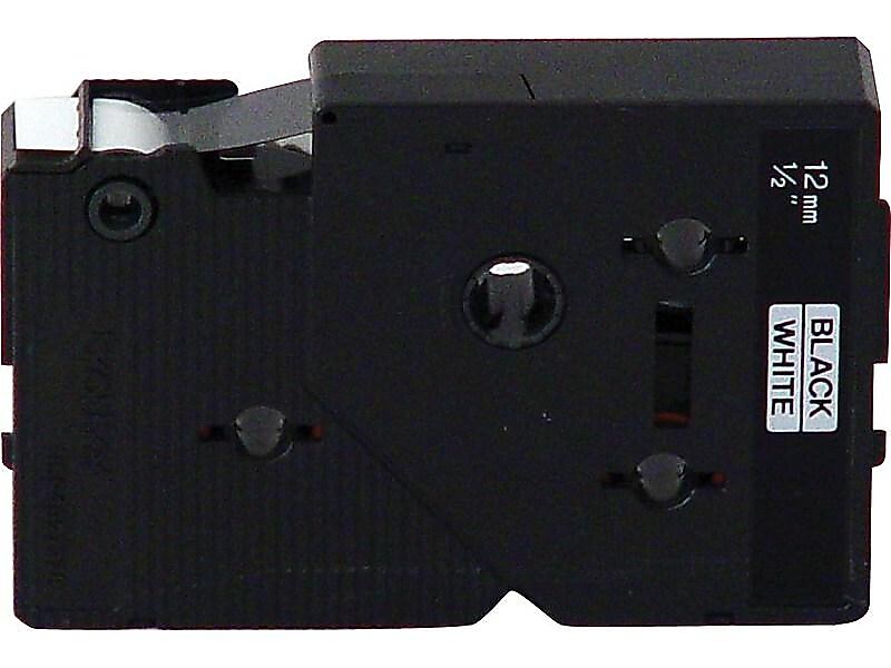 Brother P-touch TC-20Z1 Laminated Label Maker Tape, 3/8" x 25-2/10', Black on White (TC-20Z1)