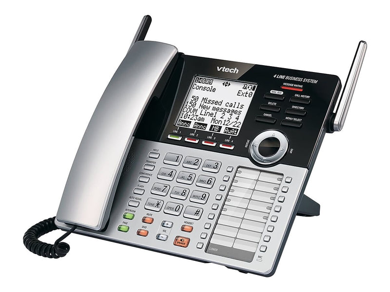 VTech Small Business System 4-Line Phone with Digital Answering, Silver/Black (CM18445)