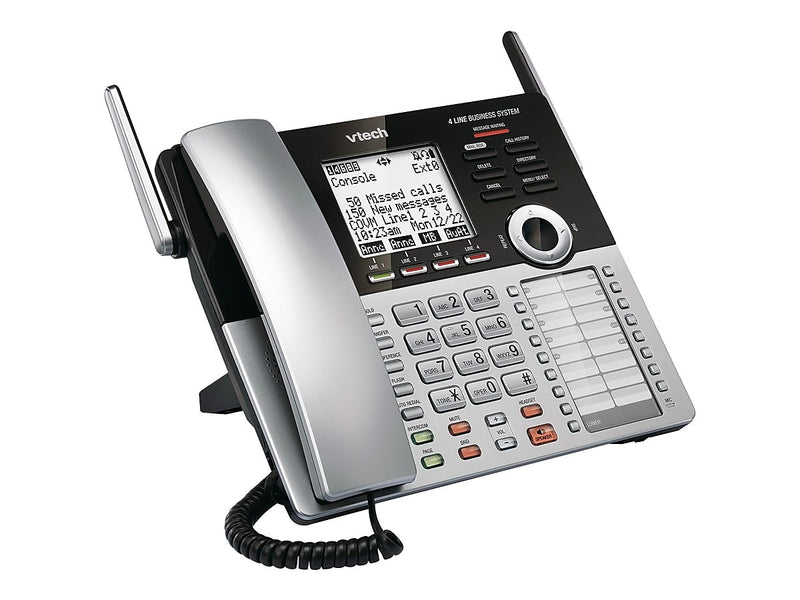VTech Small Business System 4-Line Phone with Digital Answering, Silver/Black (CM18445)
