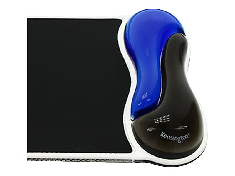 Kensington Duo Gel Mouse Pad/Wrist Rest Combo, Black/Blue (62401)
