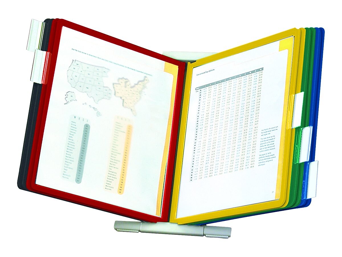 Durable Instaview Document Holder, 8.5" x 11", Veritcal, Table Top, Assorted Colors Plastic (561200)