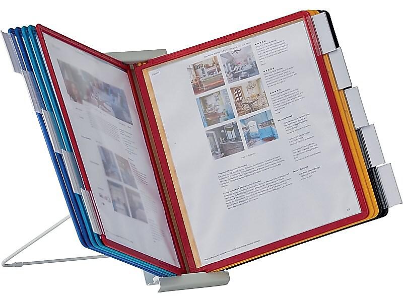 Durable Instaview Document Holder, 8.5" x 11", Veritcal, Table Top, Assorted Colors Plastic (561200)