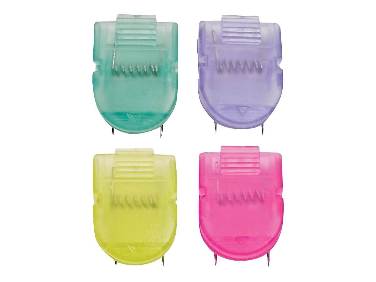 Advantus Panel Wall Cubicle Clips, Assorted Cool Colors, 20/Box (75307)