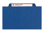 Smead Pressboard Classification Folders, Letter Size, 2 Dividers, Dark Blue, 10/Box (14077)