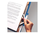 Smead Pressboard Classification Folders, Letter Size, 2 Dividers, Dark Blue, 10/Box (14077)