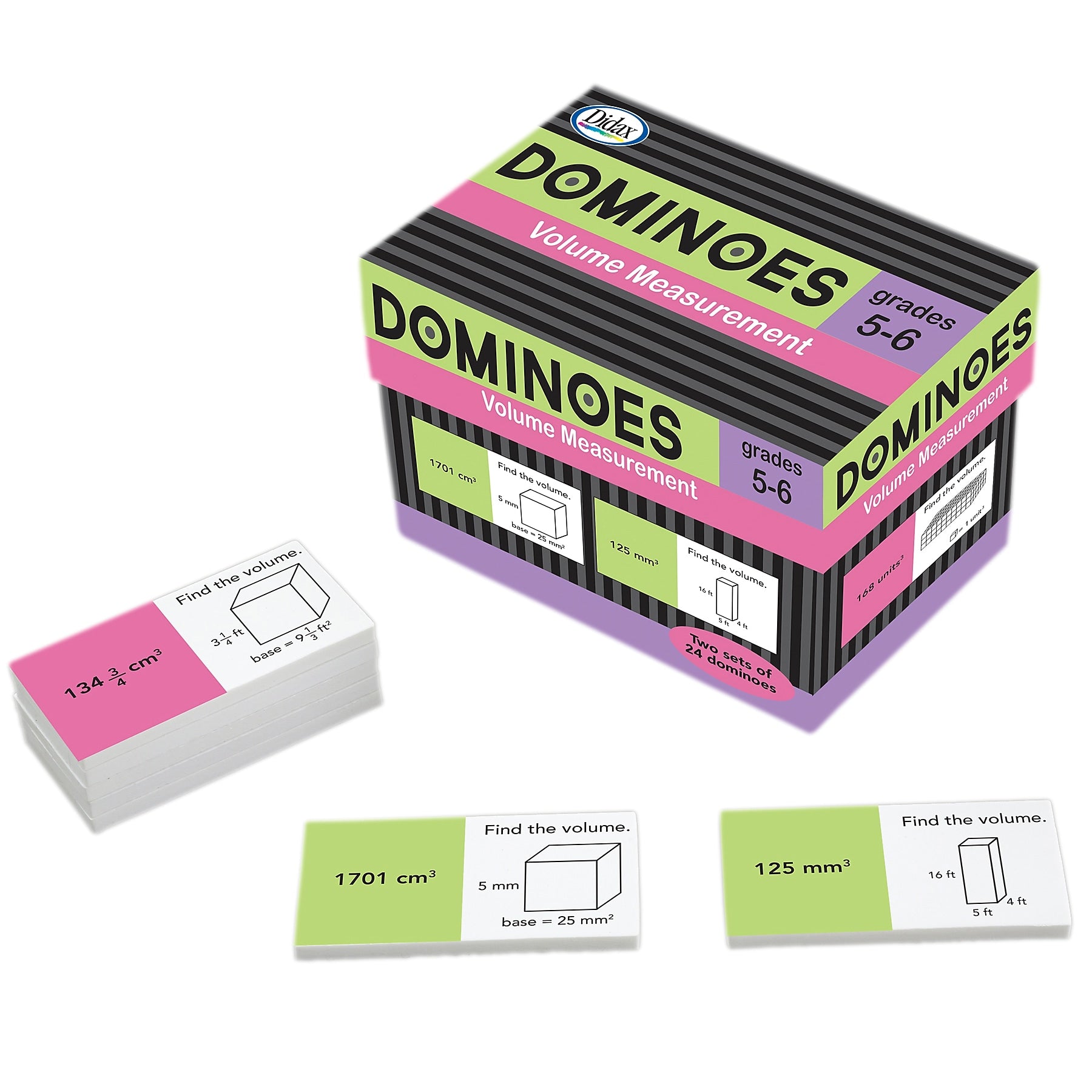Didax Volume Measurement Dominoes Game, Grades 5-6 (DD-211244)