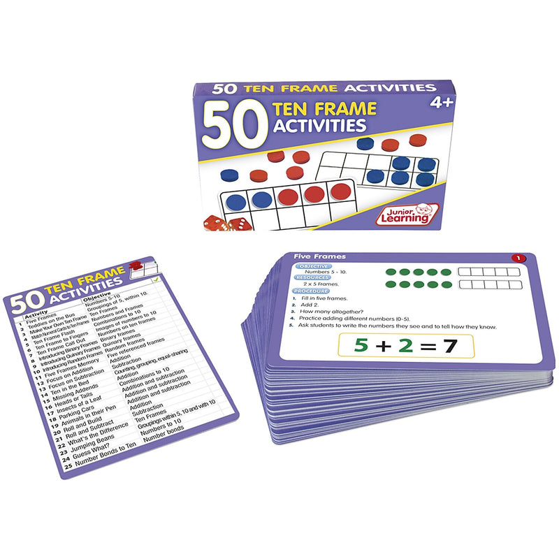 Junior Learning 50 Ten Frame Activities, Grades K-3 (JRL321)