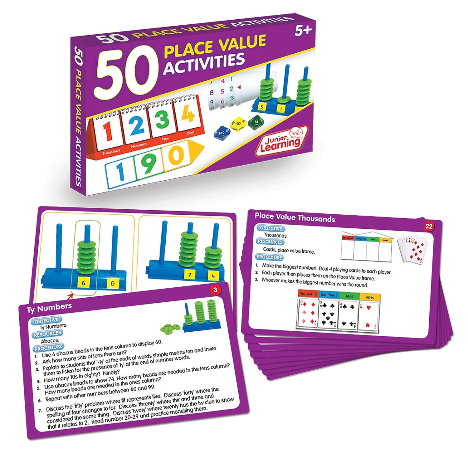 Junior Learning 50 Place Value Activities, Grades 1-3 (JRL327)