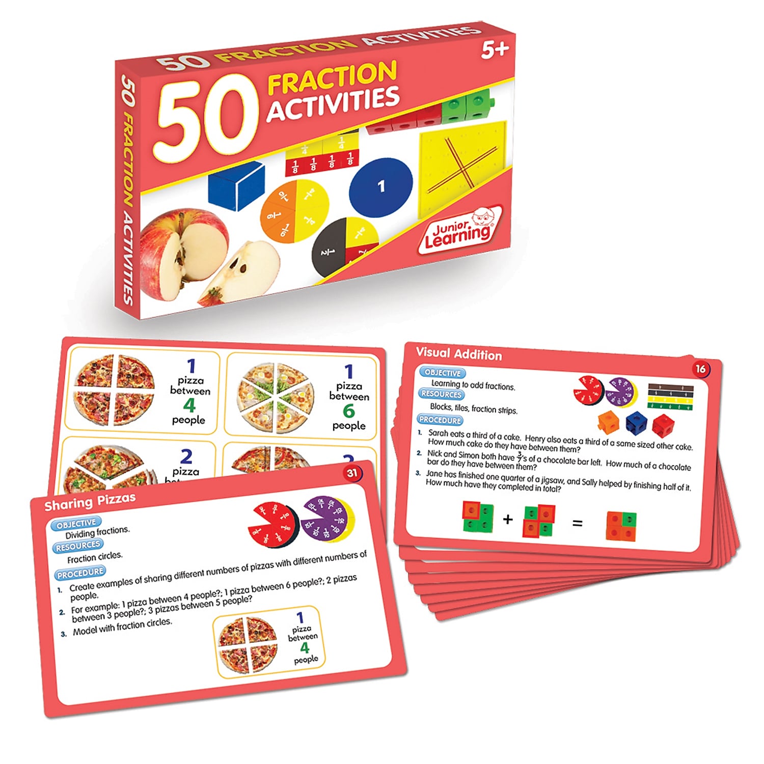 Junior Learning 50 Fraction Activities, Grades 1-5 (JRL331)