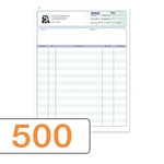 Invoice Ruled, 8-1/2"x11", 2-Part, Qty 500