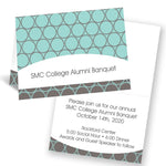 Note Card Invitation, 5-1/2 Bar Folded , 4/0, Includes Blank Envelopes, Qty 30