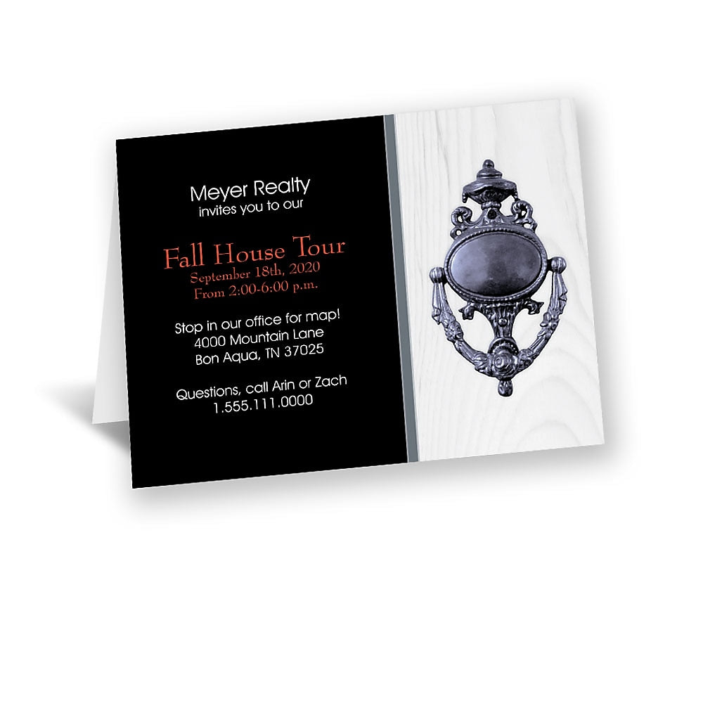 Note Card Invitation, 5-1/2 Bar Folded Folded, 4/4, Includes Blank Envelopes, Qty 100