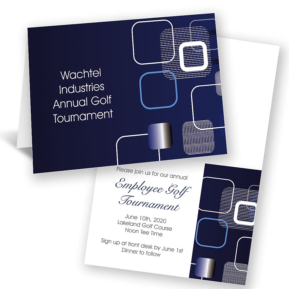 Note Card Invitation, 5-1/2 Bar Folded Folded, 4/4, Includes Blank Envelopes, Qty 200