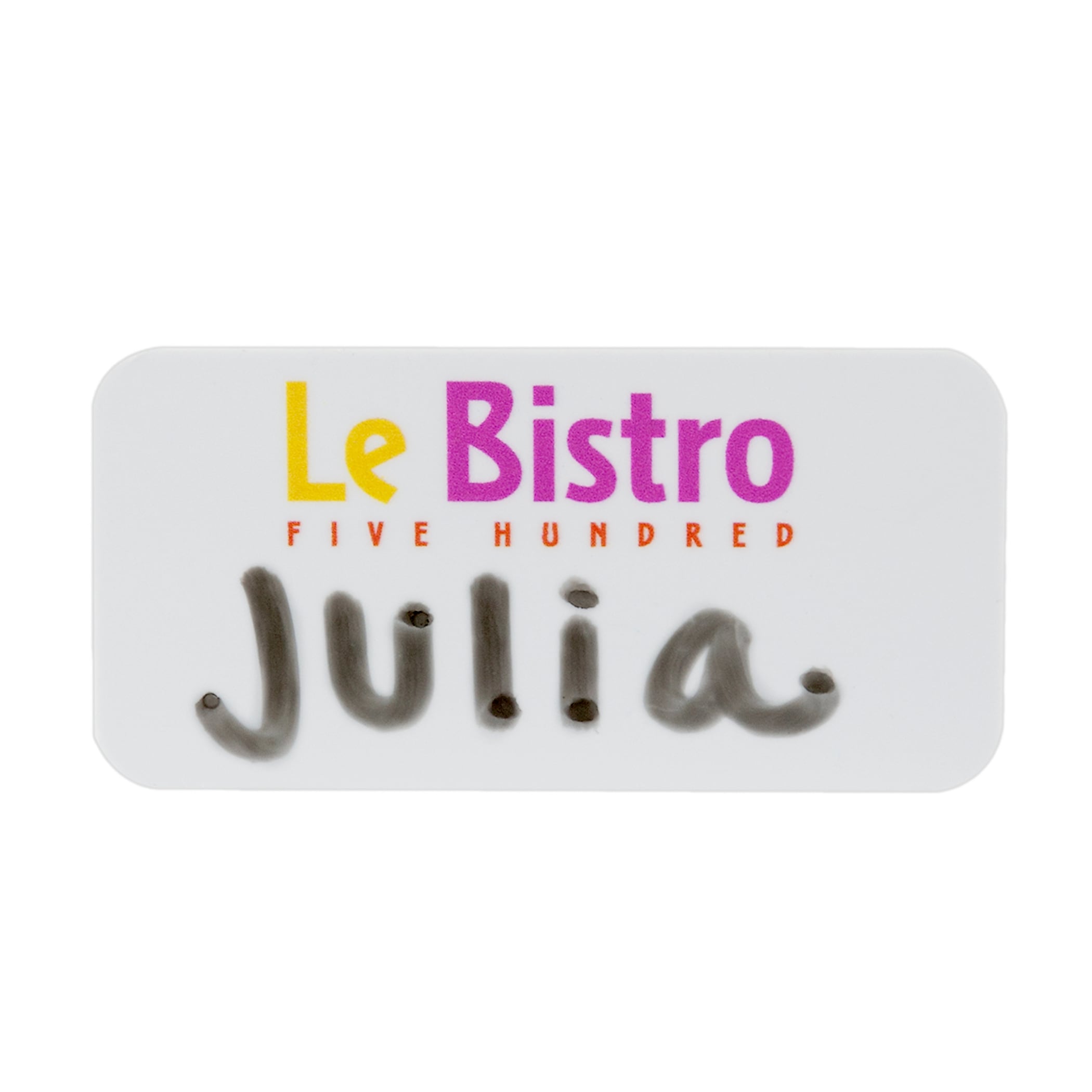 Full Color Erasable Name Badge, 1-1/2" x 3", Qty 1