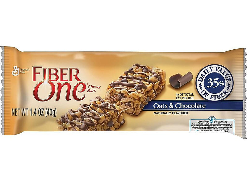 Fiber One Chewy Oats & Chocolate Granola Bar, 1.4 oz., 16 Bars/Box (GEM14562)