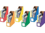 Bankers Box 12.88" x 4.25" x 11.38" Cardboard Magazine File, Assorted Colors, 6/Pack (3381901)