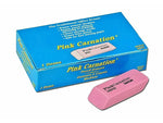 Dixon Pink Carnation Medium Erasers, Pink, Dozen (38900)