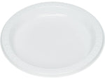 Table Mate Plastic Plates, White, 125/Pack (TBL-7644)