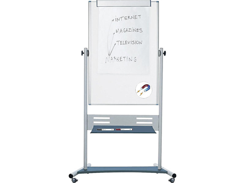 MasterVision Evolution Lacquered Steel Dry-Erase Whiteboard, Aluminum Frame, 4' x 3' (BVCQR5203)