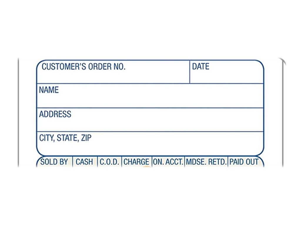 Adams 2-Part Carbonless Sales Orders, 7.19"L x 3.34"W, 50 Sets/Book (DC3705)