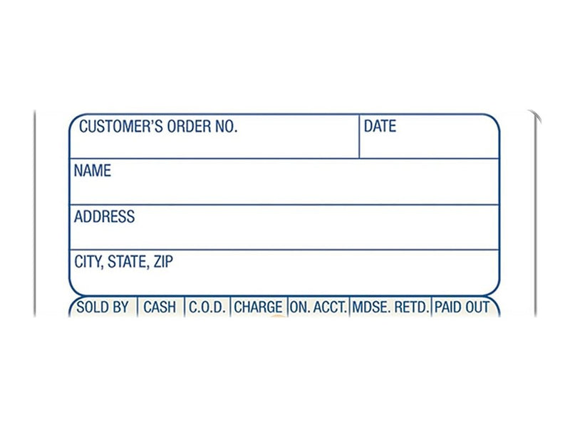 Adams 2-Part Carbonless Sales Orders, 7.19"L x 3.34"W, 50 Sets/Book (DC3705)