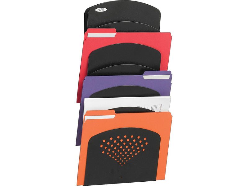 Safco 7-Pocket Steel Wall File, Letter/Legal Size, Black (3185BL)