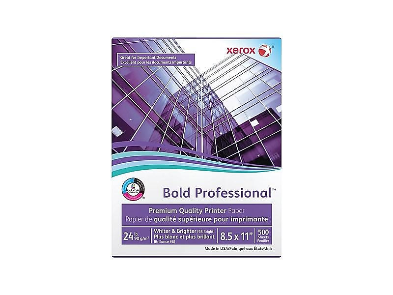 Xerox Bold Professional 8.5" x 11" Bond Paper, 24 lbs., 98 Brightness, 500/Ream (3R13038)
