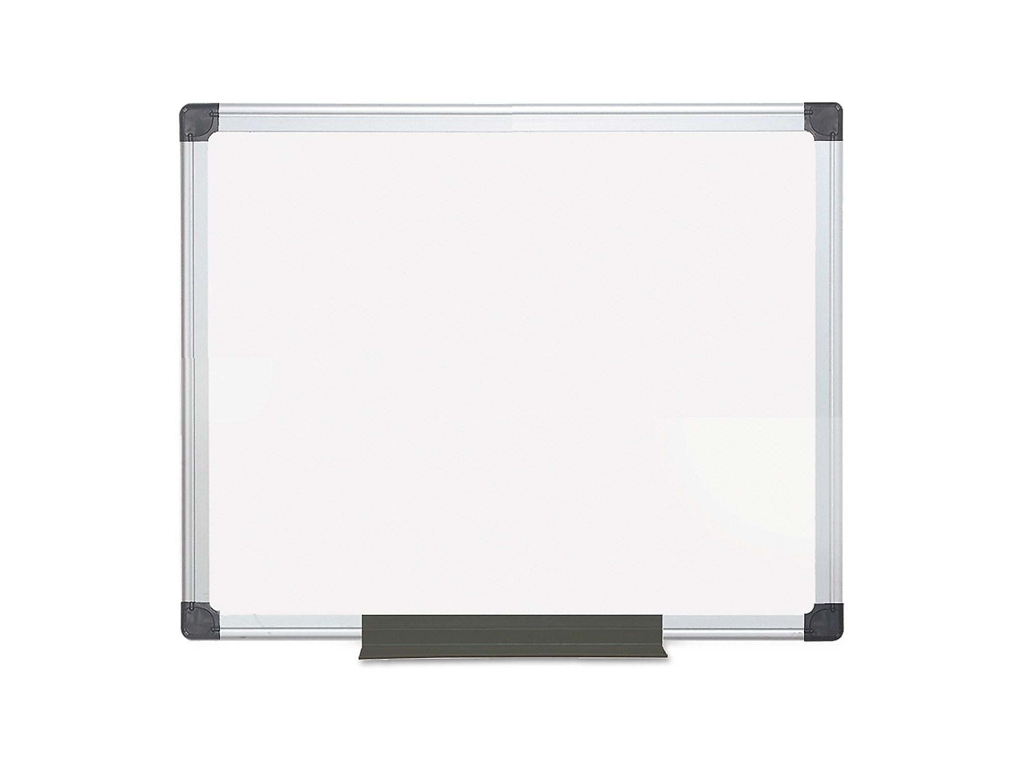 Bi-Office Maya Lacquered Steel Dry-Erase Whiteboard, Anodized Aluminum Frame, 3' x 2' (MA0307170)