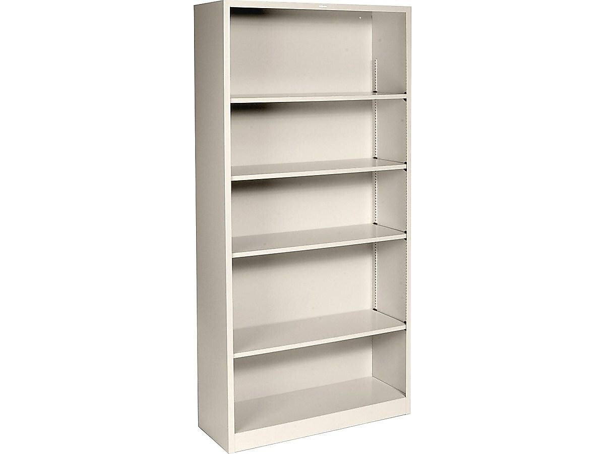 HON Brigade 5-Shelf 71"H Bookcase, Putty Steel (HS72ABCL)