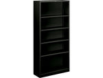 HON Brigade 5-Shelf 71"H Bookcase, Black Steel (HS72ABCP)