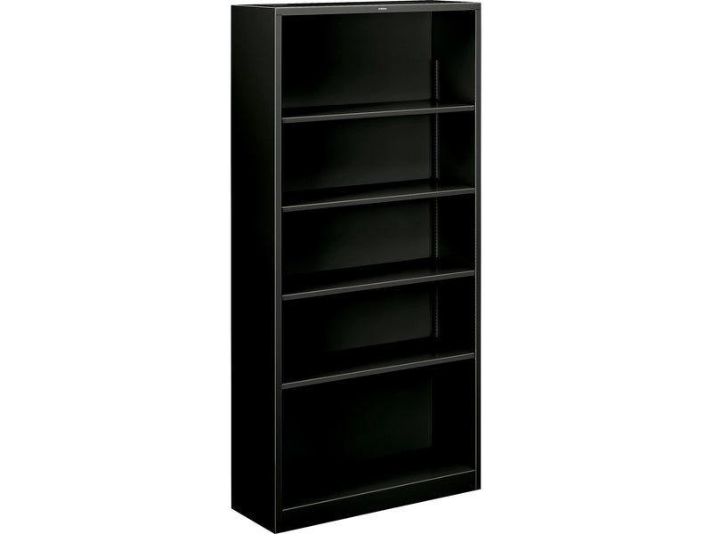 HON Brigade 5-Shelf 71"H Bookcase, Black Steel (HS72ABCP)