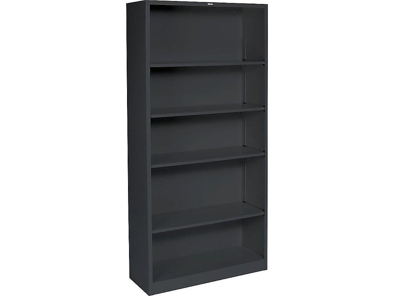 HON Brigade 5-Shelf 71"H Bookcase, Black Steel (HS72ABCP)