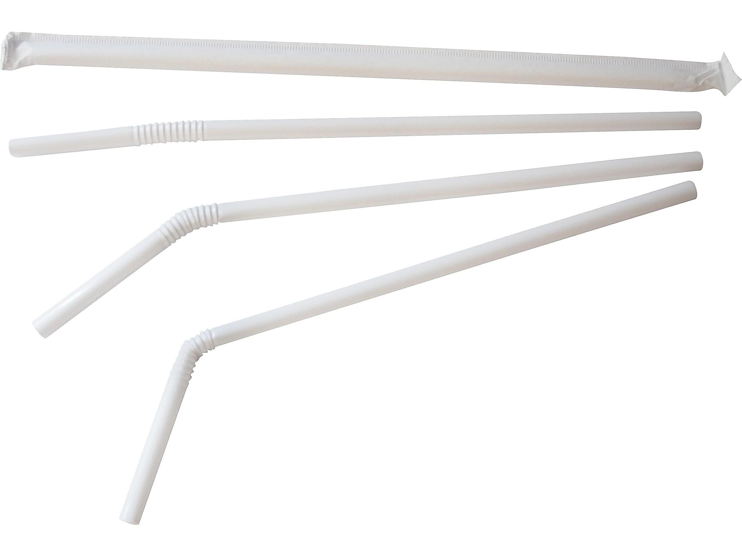 Berkley Square Polypropylene Straws 7.75", White, 400/Box (1245100)