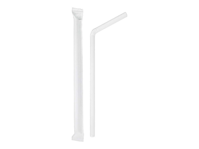 Berkley Square Polypropylene Straws 7.75", White, 400/Box (1245100)