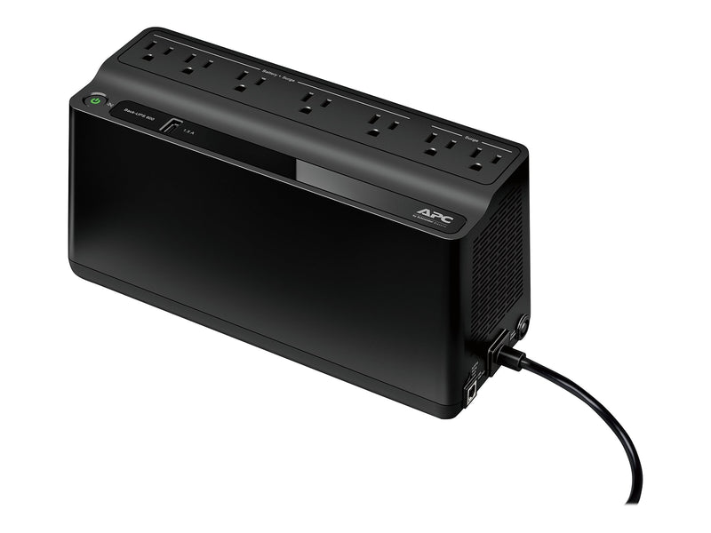 APC Back-UPS BE Series 600VA 7-Outlet Desktop Battery Backup & Surge Protector w/ USB, Black (BE600M1)