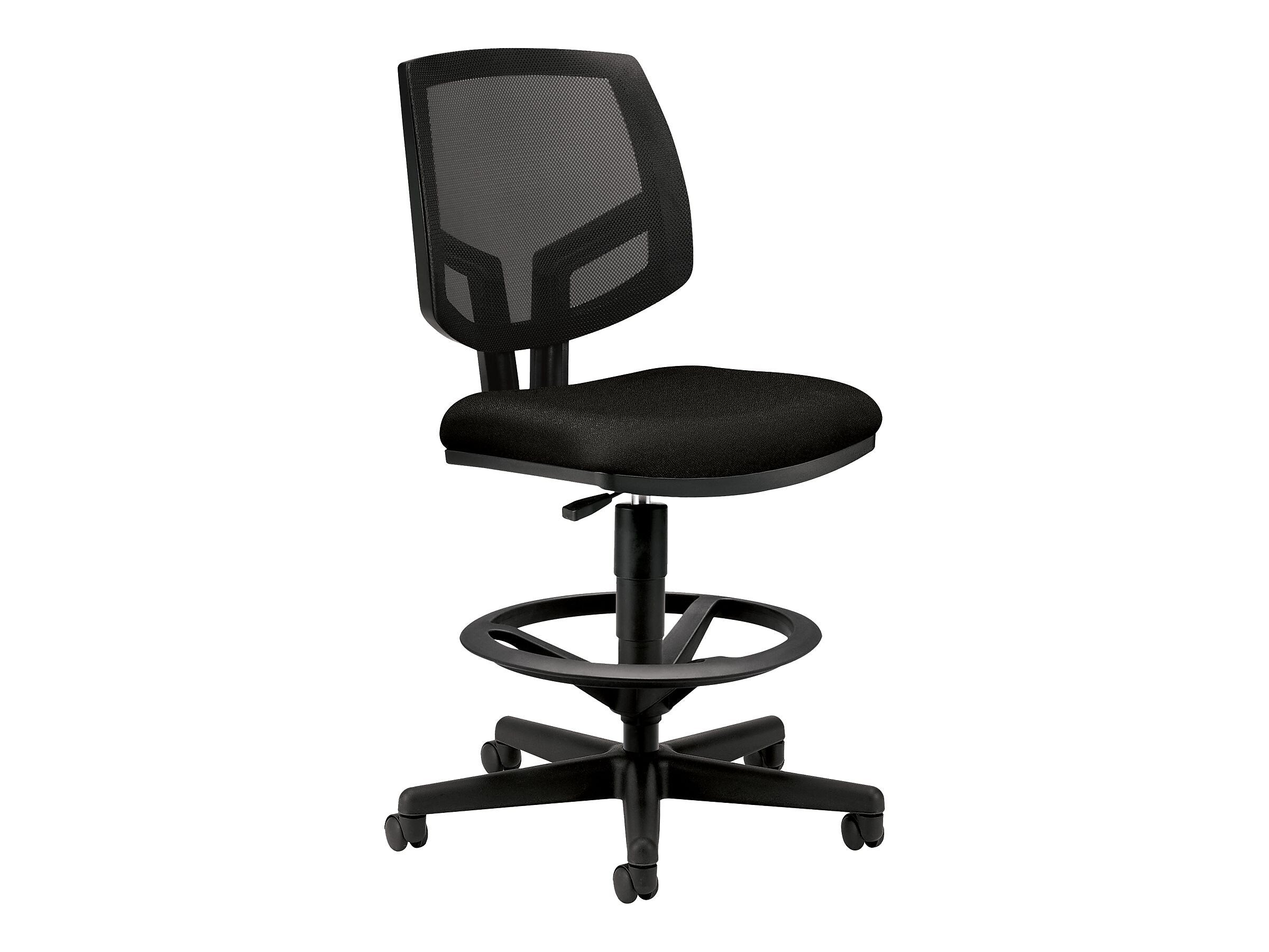 HON Volt Mesh Back Fabric Computer and Desk Stool, Black (HON5715GA10T)