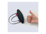 Quartet Magnetic 2-in-1 Eraser, 6 1/2" x 2" x 1 3/8", Black, 2" W x 6.50" L, Comfortable Grip, Black, Felt, Foam, 1/Each