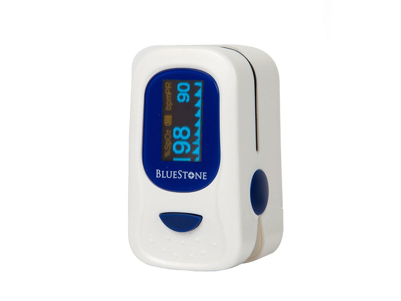 Bluestone Fingertip Pulse Oximeter, White/Blue (80-5105)