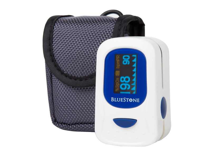 Bluestone Fingertip Pulse Oximeter, White/Blue (80-5105)