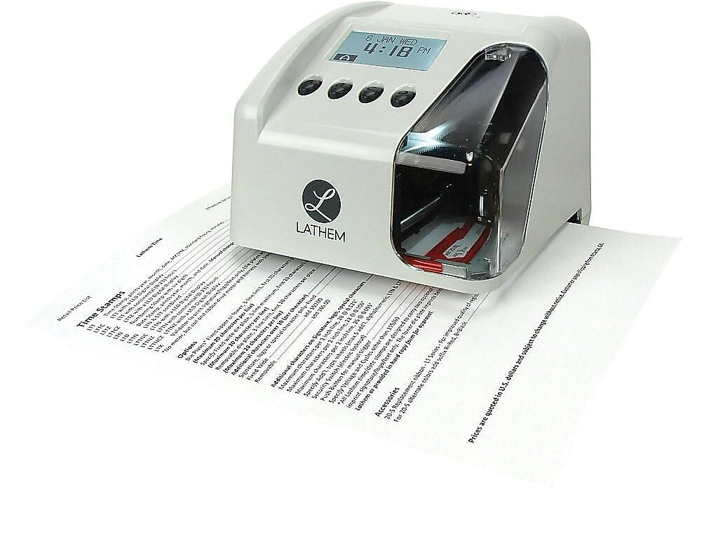 Lathem Time Punch Card Time Clock System, White (LT-5000)