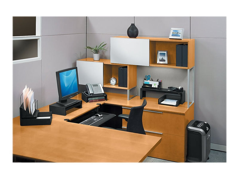 Fellowes Designer Suites Adjustable Monitor Riser, Up to 32" Monitor, Black  (8038101)